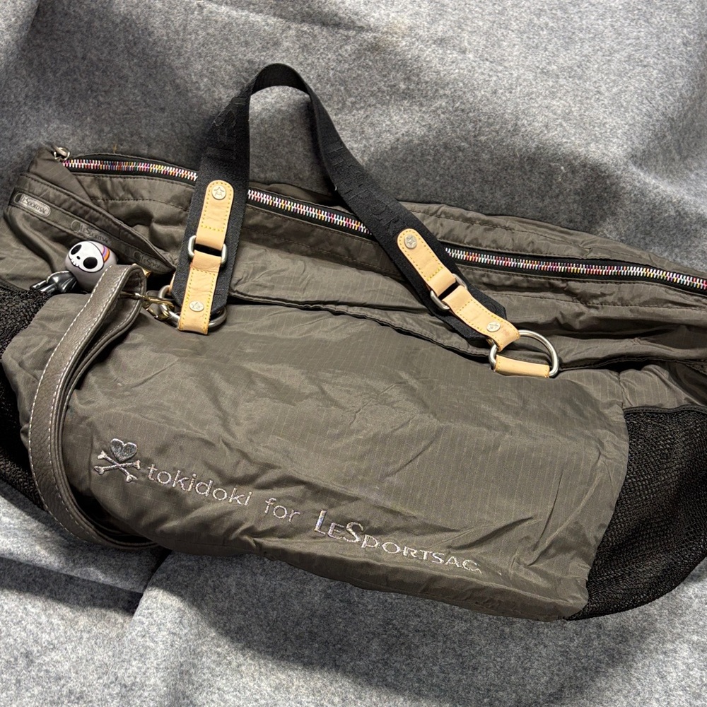 Vintage Tokidoki for Lesportsac Luna grey black Duffle Bag